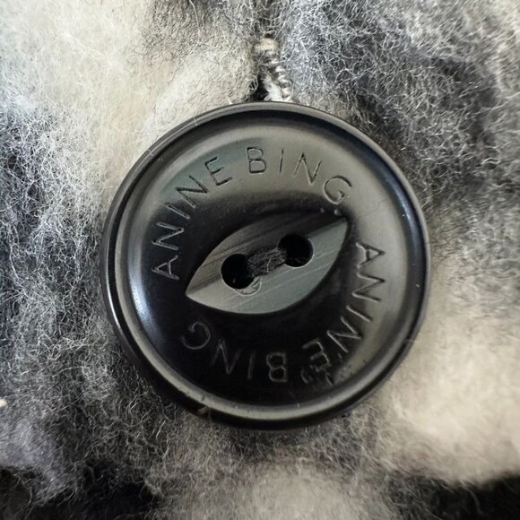 ANINE BING Oakley Cream Tartan Plaid Oversized Jacket / Coat Size L NWOT - Picture 8 of 15